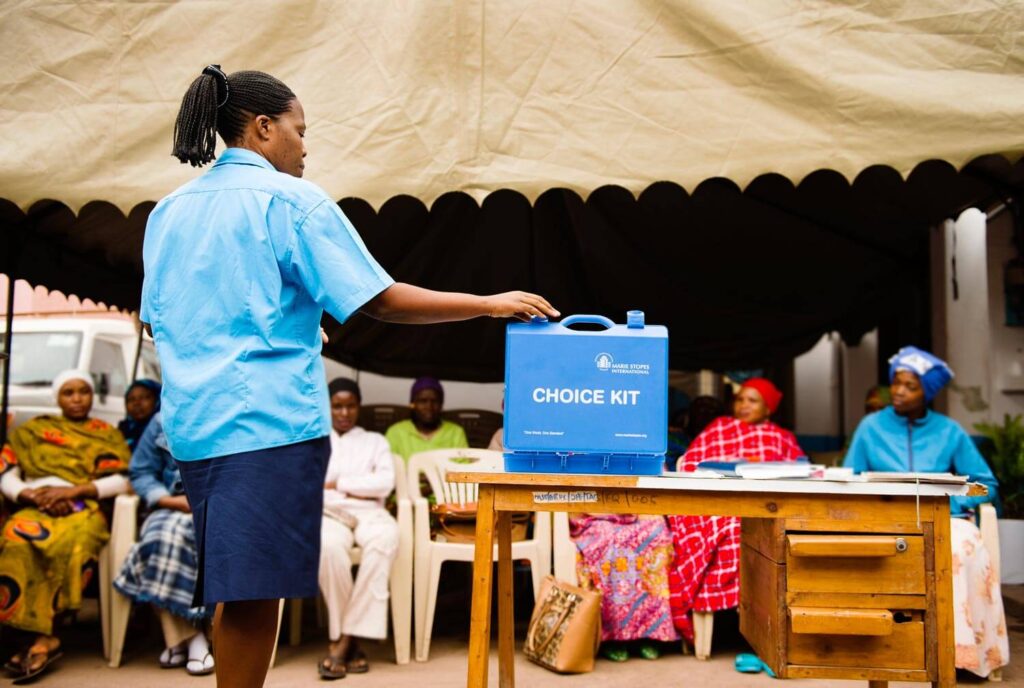 Choice kit at group education in Tanzania