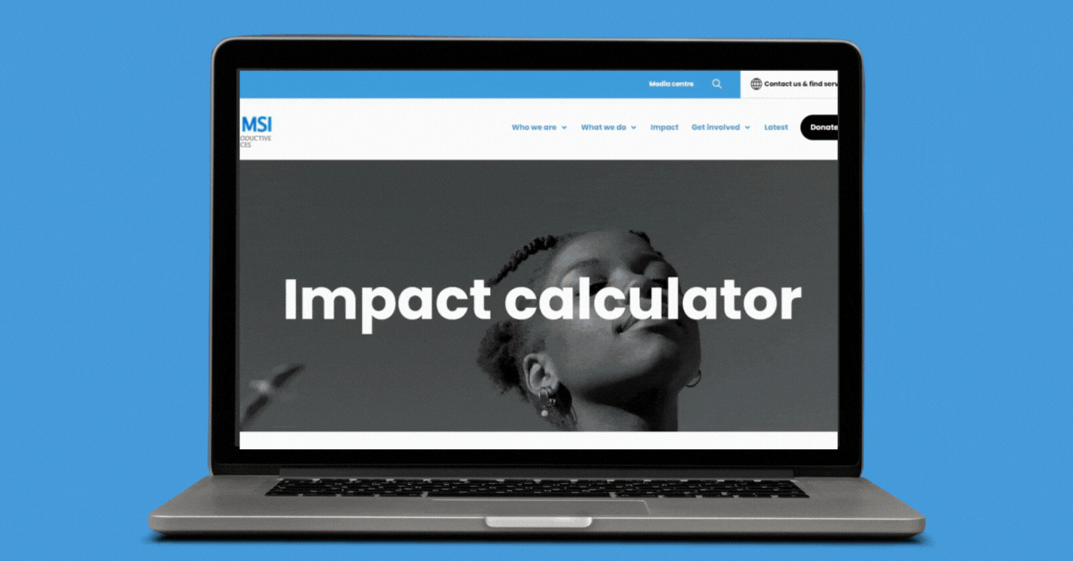 impact calculator gif blue